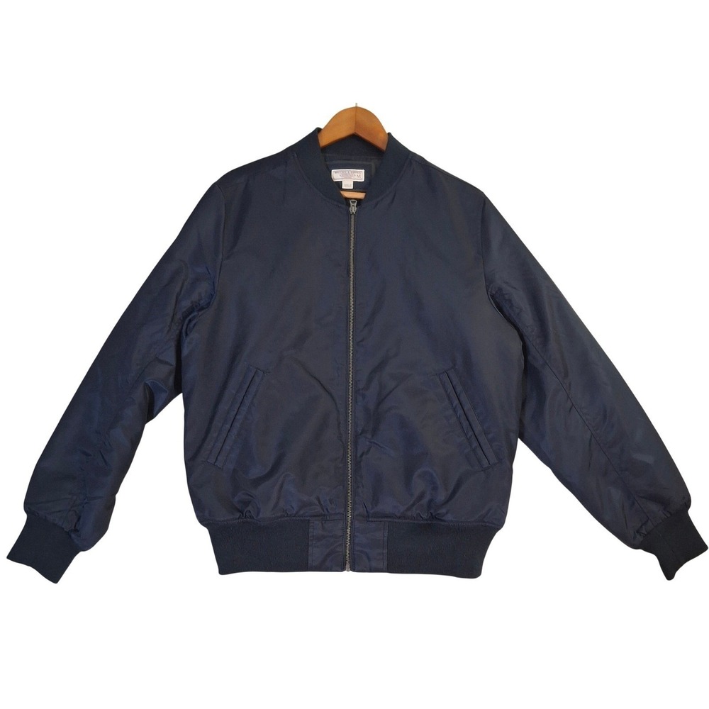 Wallace & Barnes Mens Navy Blue Primaloft Insulated Bomber Jacket Medium MA-1